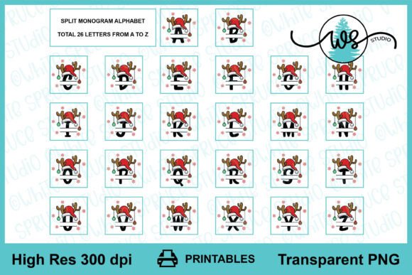 Christmas Letters with Santa Hat Antlers - Image 5