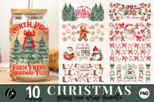 Christmas Libbey Glass Wrap Bundle