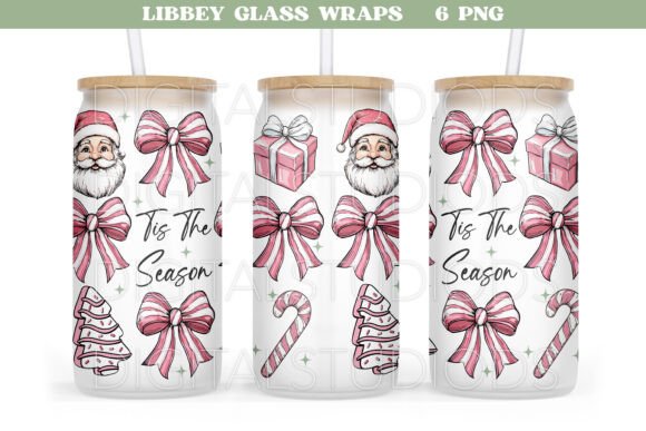 Christmas Libbey Wrap Png, Retro Can Png - Image 2