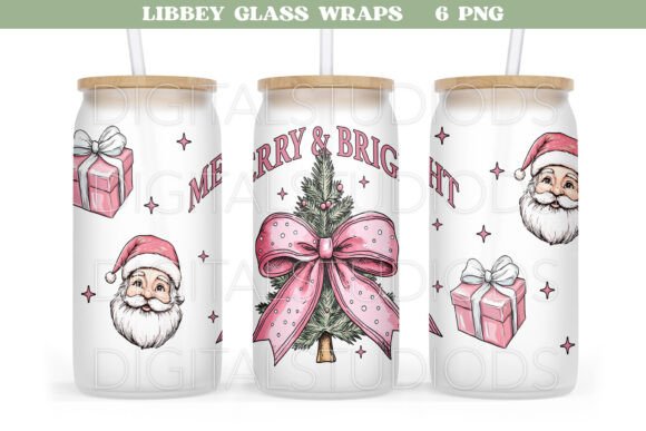 Christmas Libbey Wrap Png, Retro Can Png - Image 6