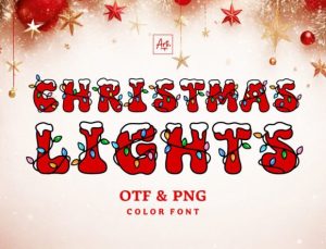 Christmas Lights Font