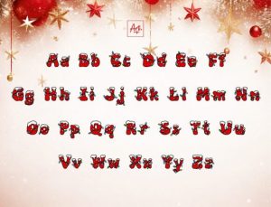 Alternative view of Christmas Lights Font