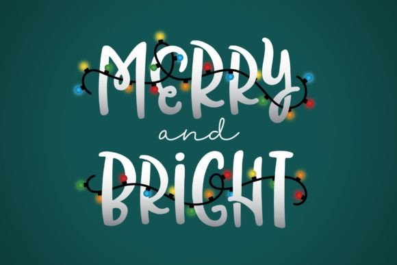 Christmas Lights Font - Image 6