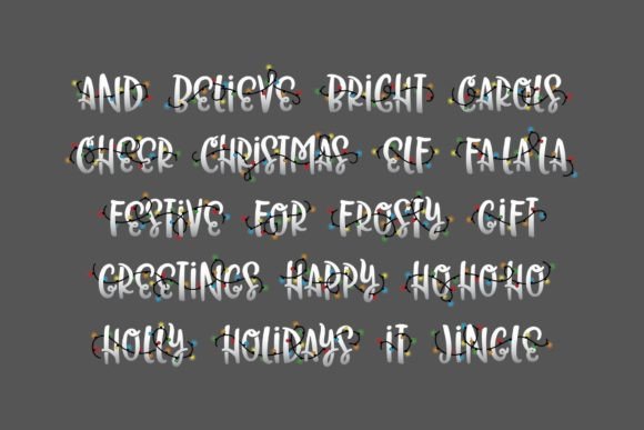Christmas Lights Font - Image 8