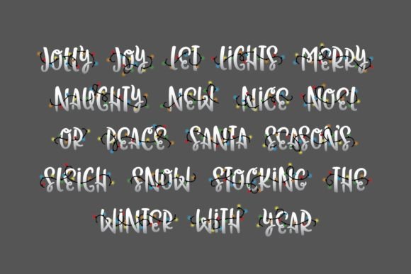 Christmas Lights Font - Image 9