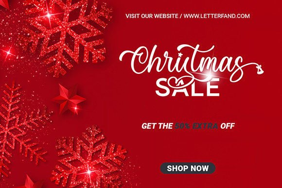 Christmas Maroon Font - Image 6