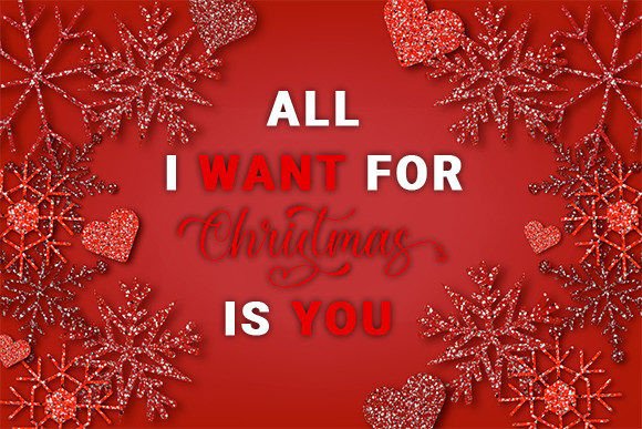 Christmas Maroon Font - Image 4