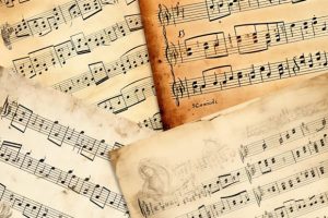 Alternative view of Christmas Music Retro Vintage Paper