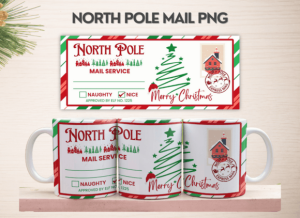 Christmas NorthPole Mug Wrap PNG