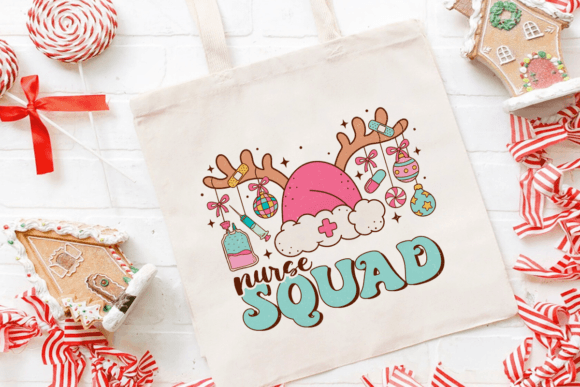 Christmas Nurse Squad PNG Sublimation - Image 4