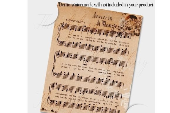 Christmas Old Music Sheet 8.5x11in - Image 4