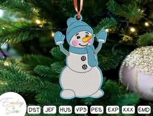 Christmas Ornament Machine Embroidery