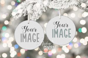 Alternative view of Christmas Ornament Mockup Set