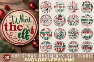 Christmas Ornaments SVG Bundle