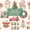 Christmas PNG Bundle, Pink Christmas