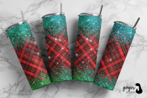 Christmas Plaid 20oz Skinny Tumbler