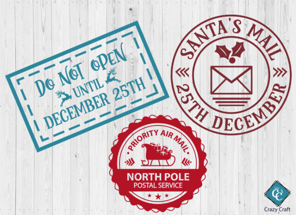 Christmas Post Stamps Bundle Santa - Image 3