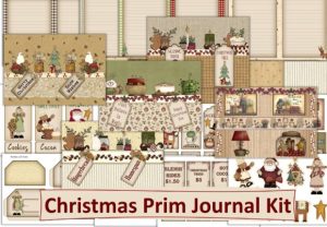Christmas Primitive Art Journal Kit
