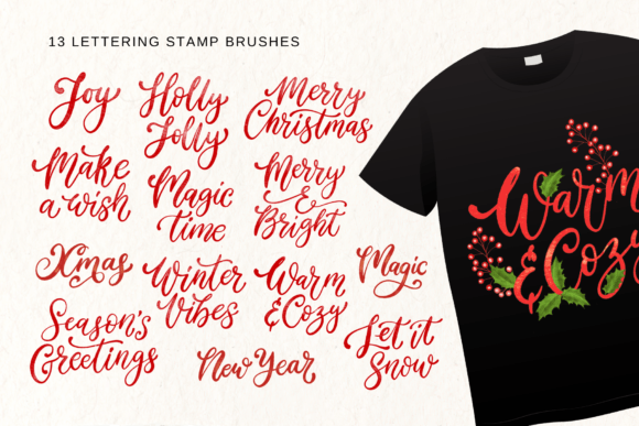 Christmas Procreate Brushes Bundle - Image 7