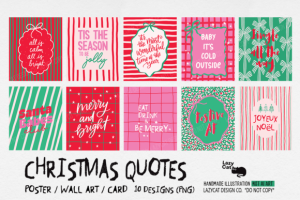 Christmas Quote PNG Bundle