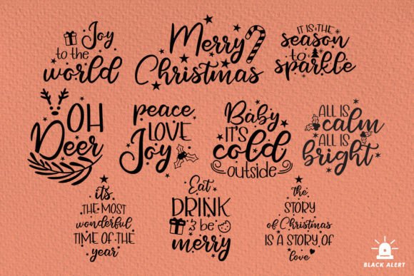Alternative view of Christmas Quotes Bundle Set 10 Design