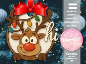 Christmas Round Door Sign Png