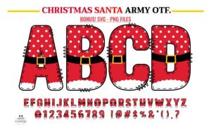 Christmas Santa Army Font