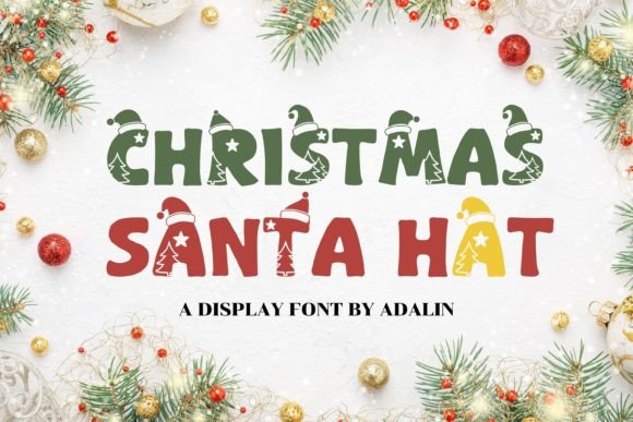 Christmas Santa Hat Font