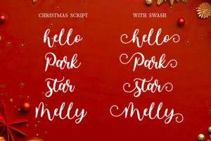 Alternative view of Christmas Script Font