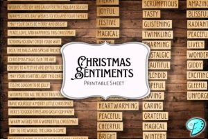 Christmas Sentiments PNG Printables