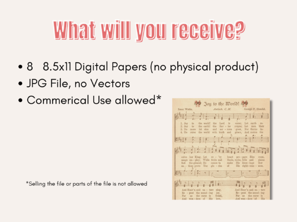 Christmas Sheet Music Digital Paper Pack - Image 2