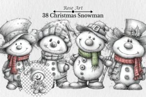 Christmas Snowman Clipart