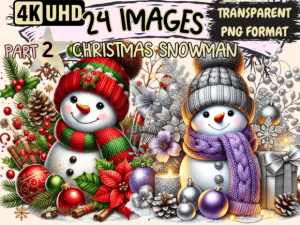 Christmas Snowman Clipart P2