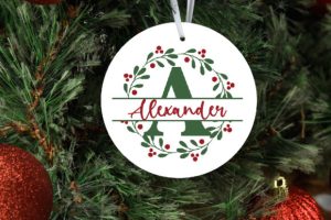 Alternative view of Christmas Split Monogram SVG Alphabet