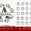 Christmas Split Monogram SVG Alphabet