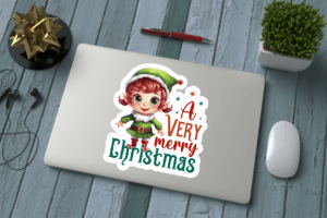 Alternative view of Christmas Stickers Png Bundle