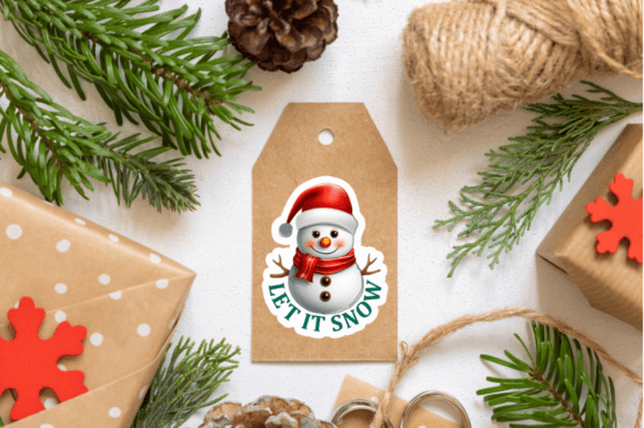 Christmas Stickers Png Bundle - Image 3