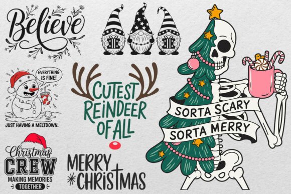 Christmas Svg Bundle, Christmas Quotes - Image 6
