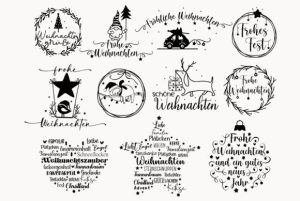 Christmas Svg Bundle, Weihnachten Svg,