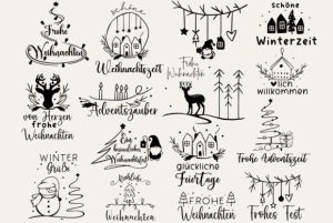 Christmas Svg, Plotter Weihnachten Svg,