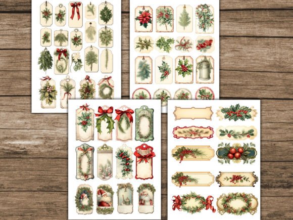 Christmas Tags Labels Junk Journal Kit - Image 7