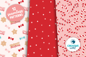 Alternative view of Christmas Treats Digital Paper Set of 12