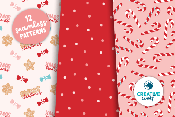 Christmas Treats Digital Paper Set of 12 - Image 2