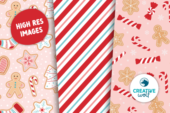 Christmas Treats Digital Paper Set of 12 - Image 3