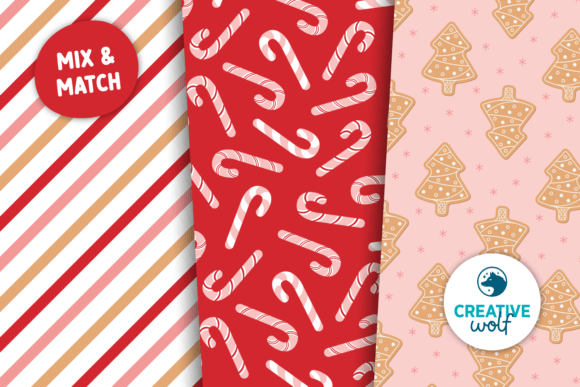 Christmas Treats Digital Paper Set of 12 - Image 5