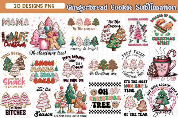 Christmas Tree Cake Sublimation Bundle