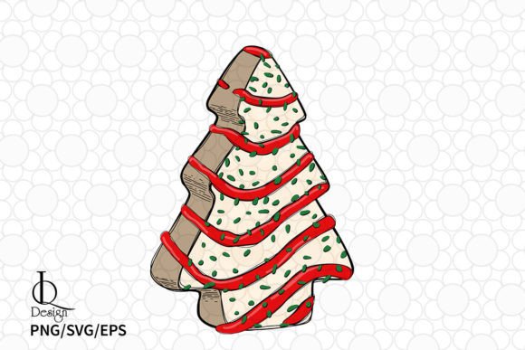 Christmas Tree Cake White Chocolate SVG