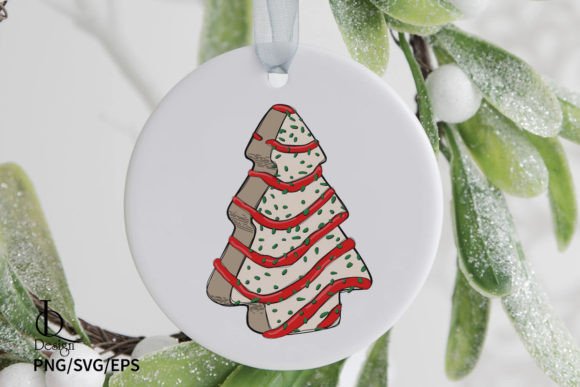 Christmas Tree Cake White Chocolate SVG - Image 3