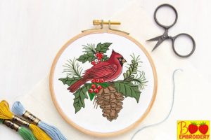 Alternative view of Christmas Tree Cardinal Bird