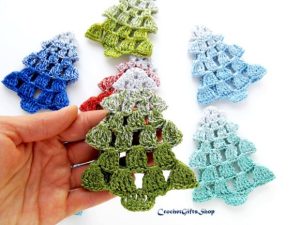 Alternative view of Christmas Tree Ornament Crochet Pattern
